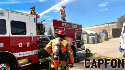 Reno fire crews respond to business smoke call and recycling trailer blaze on Saturday